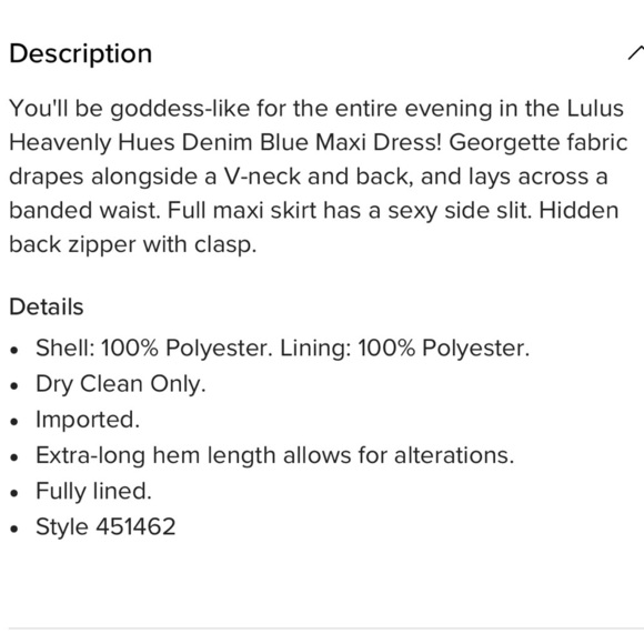 NEW, LULU’s formal maxi gown, leg slit, deep V neck, flowing chiffon dress - Picture 15 of 15